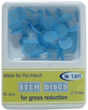 Dyski polerujące z trzonkiem (op.40 szt.) 8 mm - niebieskie coarse