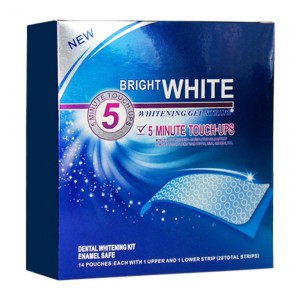 Paski wybielające do zębów BRIGHT WHITE 14SZT (7 saszetek) + żel do wybielania