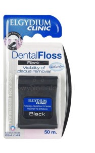 ELGYDIUM Dental FLoss BLACK czarna nić dentystyczna 50m (czarna)