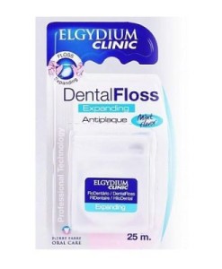 ELGYDIUM Dental Floss Expanding pęczniejąca nić dentystyczna 25m (biała)