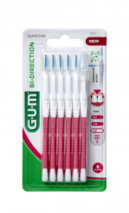 GUM czyściki międzyzębowe Bi-Direction ISO3 1,2mm 2614 - różowe pakowane po 6szt.