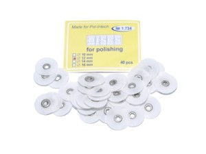 Krążki polerskie na mandrelkę 40 szt 12 mm - białe superfine