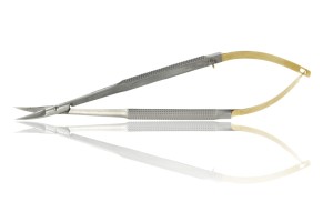 ROY-DTC-160-070TC, NOŻYCZKI MIKROCHIRURGICZNE WESTCOTT - WYGIĘTE, DŁ. 14.5 CM, TC, UCHWYT "TYP OPL-ERGO"