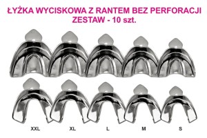 ROY-Q-BP2SET, ZESTAW ŁYŻEK WYCISKOWYCH Z RANTEM