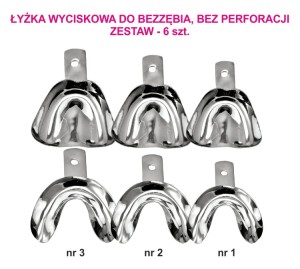 ROY-Q-BP4SET,  ZESTAW ŁYŻEK WYCISKOWYCH DO BEZZĘBIA