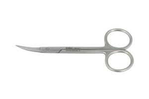 ROY-D141 NOŻYCZKI CHIRURGICZNE IRIS - OSTRO-OSTRE, ZAKRZYWIONE, DŁ. 11.5 CM