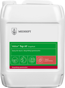 VELOX TOP AF- PŁYN - grapefruitowy zapach 5L  (dezynfekcja powierzchni)