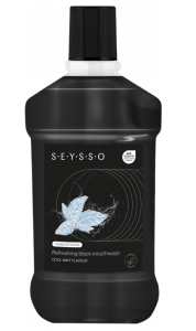 SEYSSO Carbon Black Odświeżający płyn do płukania jamy ustnej z węglem aktywnym 500 ml