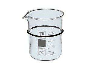 Zlewka szklana 250ml z pierścieniem mocujacym do myjek Sonic