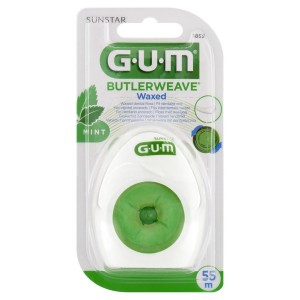 GUM Nić dentystyczna BUTLERWEAVE woskowana z miętą 55m 1855