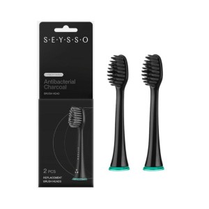 SEYSSO Antibacterial Carbon - Końcówki do szczoteczki sonicznej 2 szt.