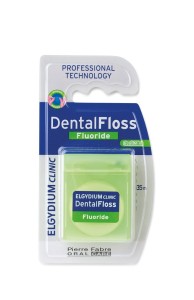 ELGYDIUM Dental Floss Fluoride nić dentystyczna z fluorem 35m (zielona)