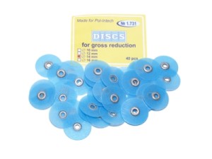 Krążki polerskie na mandrelkę 40 szt 14 mm niebieskie coarse