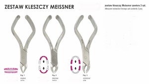 ROY-A3SET-111, KLESZCZE EKSTRAKCYJNE MEISSNER 3 SZT