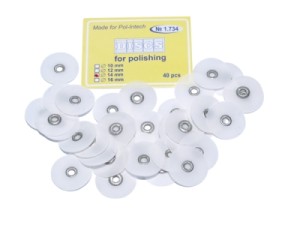 Krążki polerskie na mandrelkę 40 szt 14 mm - białe superfine