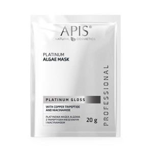 Apis PLATINUM GLOSS Platynowa maska algowa z tripeptydem miedziowym i niacynamidem / 20g