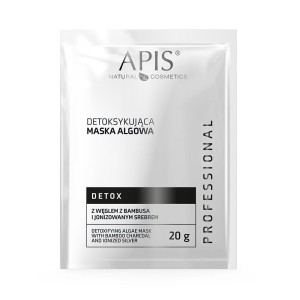 APIS- DETOX Maska algowa detoksykująca z węglem z bambusa i jonizowanym srebrem 20g