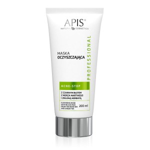 APIS Acne-stop Maska oczyszczjąca z czarnym błotem z Morza martwego i zieloną herbatą 200 ml