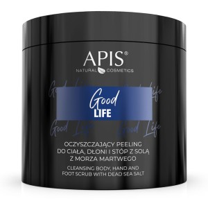 APIS GOOD LIFE Oczyszczający peeling do ciała, dłoni i stóp z solą z Morza Martwego 700 G