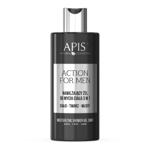 Apis- ACTION FOR MEN nawilżajacy żel do mycia ciała 3w1, 300 ml
