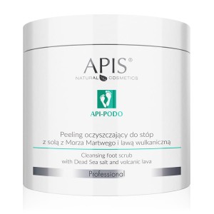 APIS API-PODO / Peeling oczyszczający do stóp z solą z Morza Martwego i lawą wulkanicznią 700g
