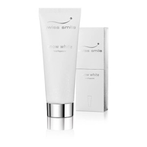 SWISS SMILE Snow White 75ml wybielająca pasta do zębów usuwająca trwałe przebarwienia szkliwa