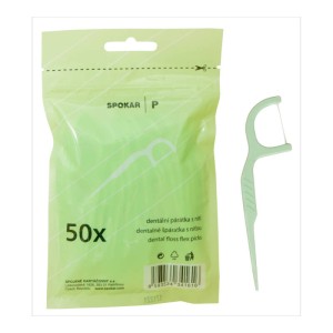 SPOKAR P Denta Floss-Picks 50szt. - niciowykałaczki do czyszczenia przestrzeni międzyzębowych