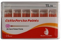 Gutaperka Sure-Endo Greater Taper 0.04 - 4% , 0.06 - 6% , (op.60szt.) 15/06