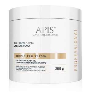 Apis DEPIQ PRO SYSTEM Depigmentująca maska algowa z α-arbutyną 1% i kompleksem rozjaśniającym 1%/ 200 g