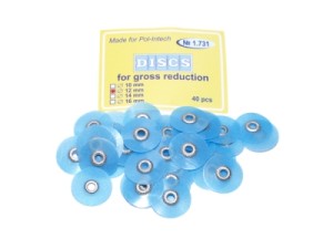 Krążki polerskie na mandrelkę 40 szt 12 mm - niebieskie coarse