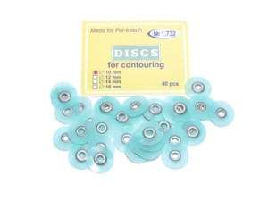 Krążki polerskie na mandrelkę 40 szt 10 mm zielone medium