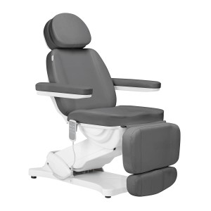 Fotel kosmetyczny elektryczny do pedicure Sillon Classic 4 silniki z kołyską szary
