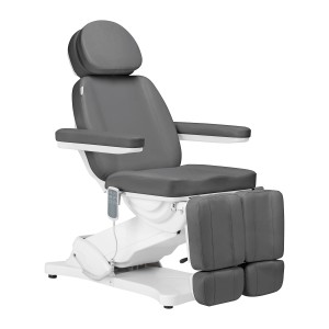 Fotel kosmetyczny do pedicure elektryczny Sillon Classic 3 silniki z kołyską szary