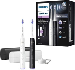 SONICARE Philips Szczoteczka 6500 DUO BLACK&WHITE - czarna&biała + ETUI HX7419/01