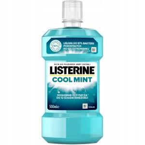 Listerine płyn przeciw kamieniowi nazębnemu 500 ml niebieski COOL MINT