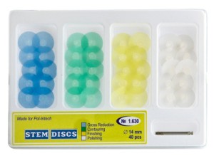 Dyski polerujące z trzonkiem asort. (40 szt.)14 mm