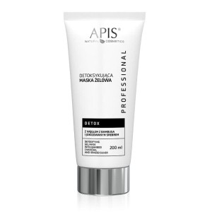 APIS - DETOX Maska żelowa detoksykująca z węglem z bambusa i joinizowanym srebrem, 200 ml