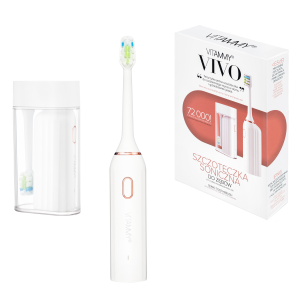 Vitammy szczoteczka soniczna VIVO Biały - 3 tryby, etui