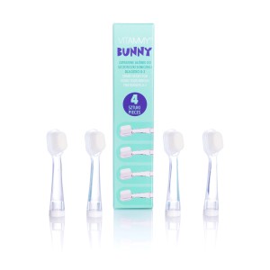 VITAMMY BUNNY Końcówki do szczoteczki sonicznej BUNNY I ePUPPY, delikatne nanowłókna, 4 szt.