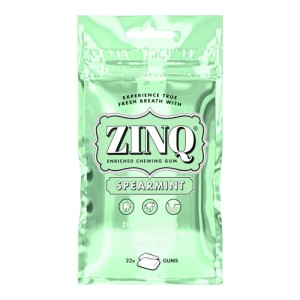 ZINQ SPEARMINT 22szt. - gumy do żucia z cynkiem i ksylitolem o smaku odświeżającej mięty