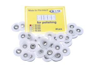 Krążki polerskie na mandrelkę 40 szt 10 mm białe superfine