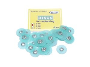 Krążki polerskie na mandrelkę 40 szt 12 mm - zielone medium