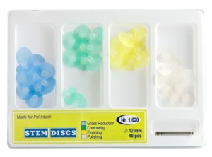 Dyski polerujące z trzonkiem asort. (40 szt.)12mm