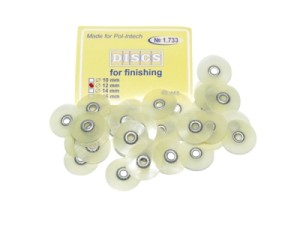 Krążki polerskie na mandrelkę 40 szt 12 mm - żółte fine